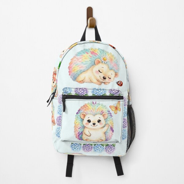 Item preview, Rainbow Hedgehogs in a Whimsical Garden designed and sold by HumTumMe.