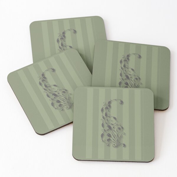 Item preview, Forest Green Motif Stripes designed and sold by lifeinspired4u.