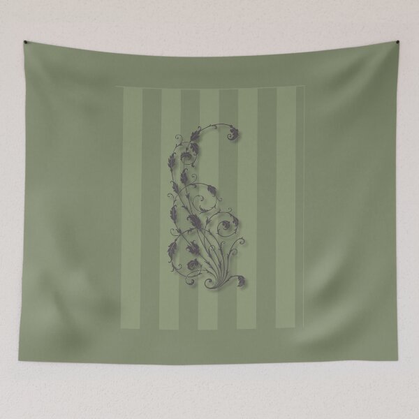Item preview, Forest Green Motif Stripes designed and sold by lifeinspired4u.