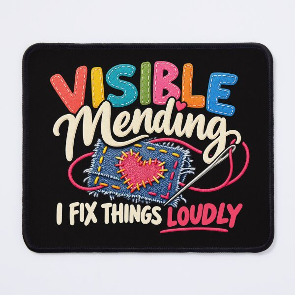 Item preview, Visible Mending – I Fix Things Loudly Sewing Humor designed and sold by Tadeusz1.
