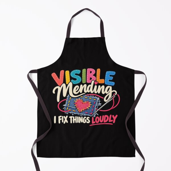 Item preview, Visible Mending – I Fix Things Loudly Sewing Humor designed and sold by Tadeusz1.
