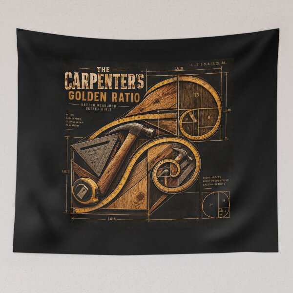 Item preview, The Carpenters Golden Ratio Craftsmanship Tool Shirt designed and sold by StudioBilly3000.
