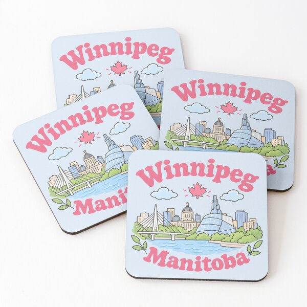 Item preview, Winnipeg Canada Cute Pink Kawaii City designed and sold by HowToCanadian.