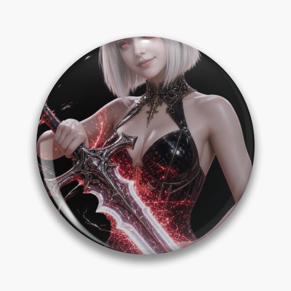 Item preview, Cyber Inquisitor Gothic Girl with Holy Laser Greatsword designed and sold by EvolutionMerch.