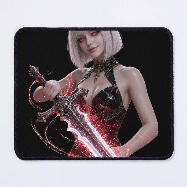 Item preview, Cyber Inquisitor Gothic Girl with Holy Laser Greatsword designed and sold by EvolutionMerch.
