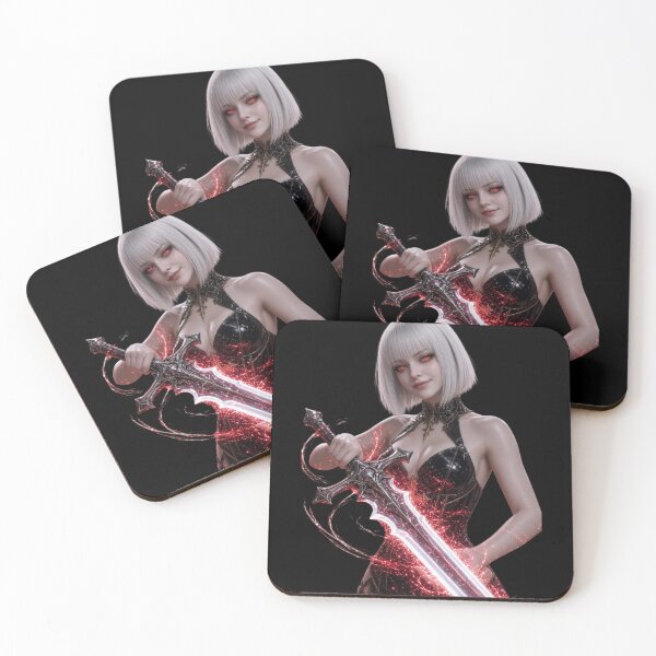 Item preview, Cyber Inquisitor Gothic Girl with Holy Laser Greatsword designed and sold by EvolutionMerch.