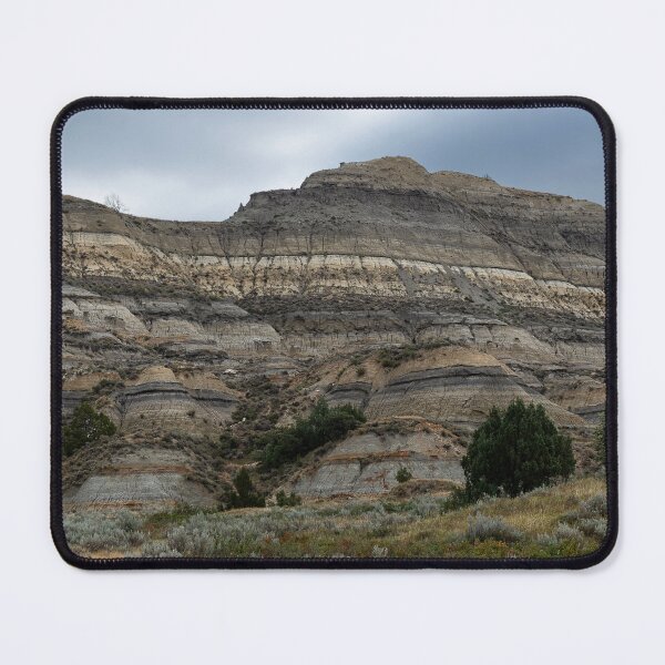 Item preview, 16:9 crop of badland formation with sagebrush designed and sold by lisavonbiela.