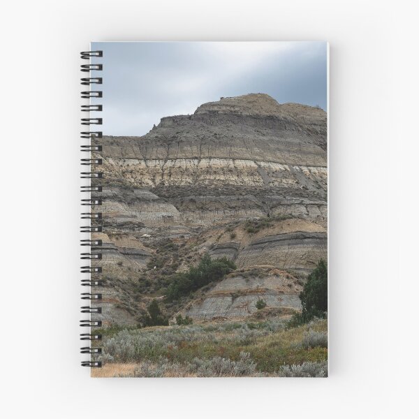 Item preview, 16:9 crop of badland formation with sagebrush designed and sold by lisavonbiela.