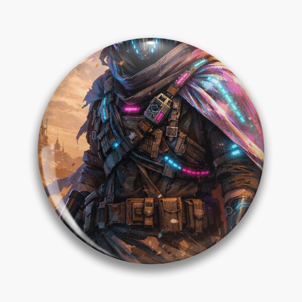 Item preview, Neon Rift Nomad — Cyberpunk Desert Warrior designed and sold by synthesisnft.