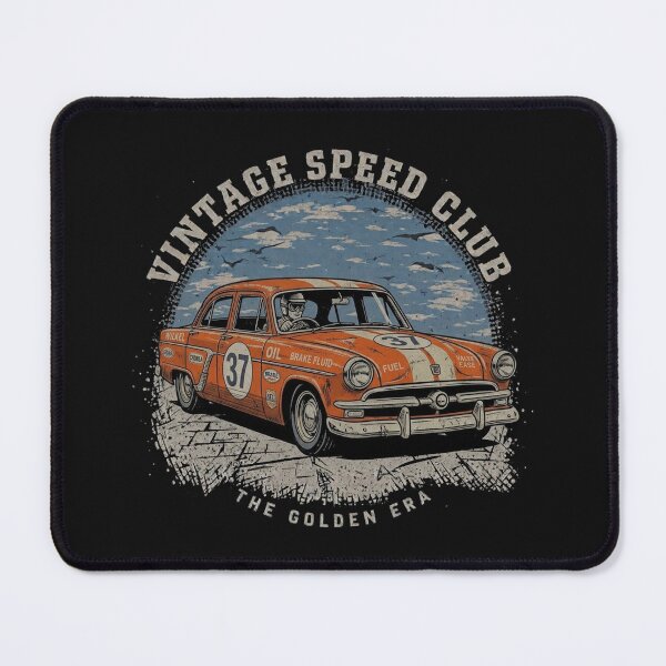 Item preview, The Golden Era Retro Orange Classic Car designed and sold by AgdBol.