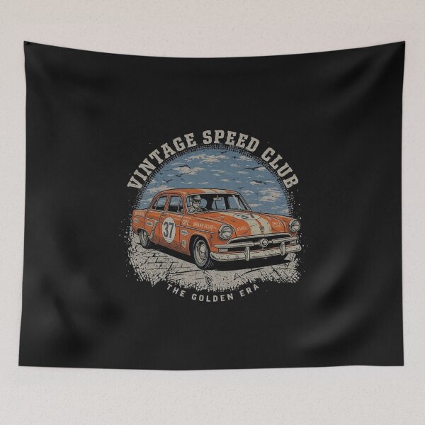 Item preview, The Golden Era Retro Orange Classic Car designed and sold by AgdBol.
