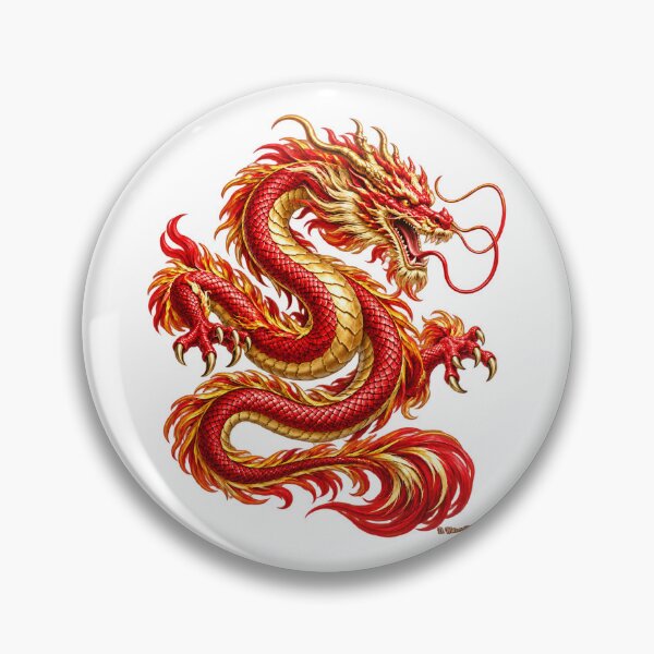 Item preview, Crimson Chinese Dragon – Symbol of Strength and Good Fortune designed and sold by BlingandGifts.