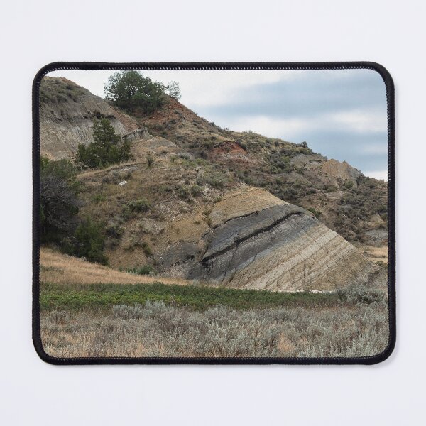 Item preview, Sloping formation at Theodore Roosevelt National Park North Unit 16:9 crop designed and sold by lisavonbiela.