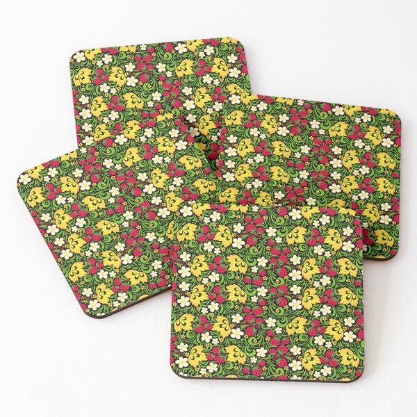 Item preview, Raspberry khokhloma pattern designed and sold by Art of Sun.