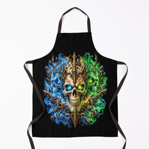 Item preview, Elemental Skull Trinity – Blue and Green designed and sold by TroviTutto.