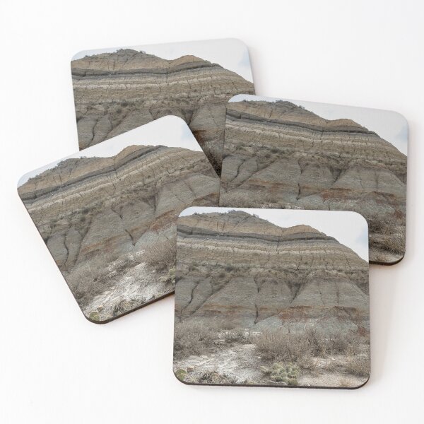 Item preview, Square crop badland formation with cactus in the foreground designed and sold by lisavonbiela.