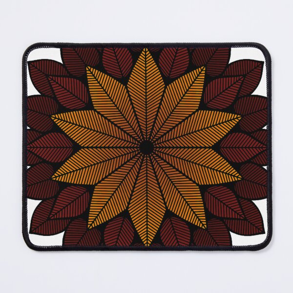 Item preview, Autumn Leaves Geometric Round Mandala Pattern designed and sold by FioreDiCiliegio.