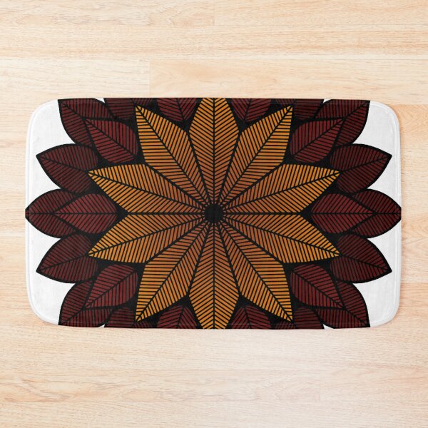Item preview, Autumn Leaves Geometric Round Mandala Pattern designed and sold by FioreDiCiliegio.