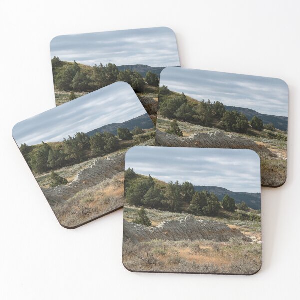 Item preview, 16:9 crop of sidelit ridge formation in Theodore Roosevelt National Park designed and sold by lisavonbiela.