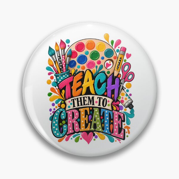 Item preview, Teacher Brain Illustration with Colored Pencils and a Pink Heart designed and sold by MKCREAS.