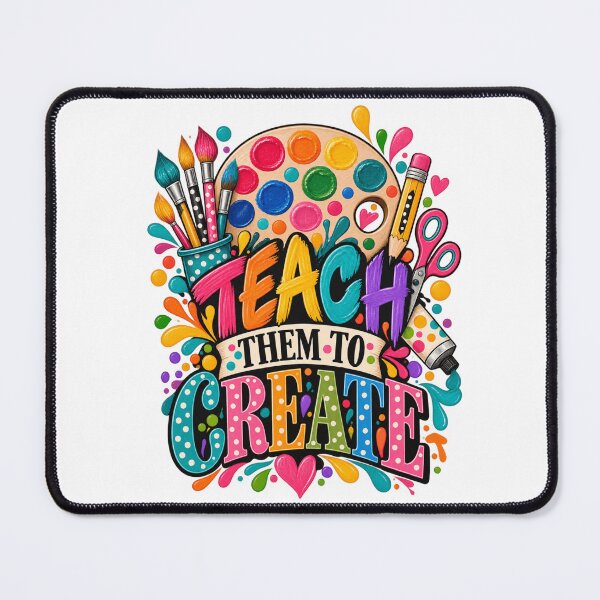 Item preview, Teacher Brain Illustration with Colored Pencils and a Pink Heart designed and sold by MKCREAS.