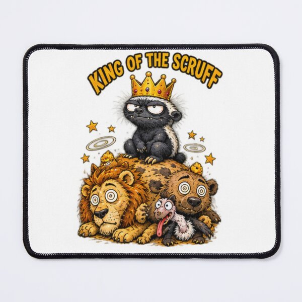 Item preview, King Of The Scruff Honey Badger designed and sold by paintingnou.