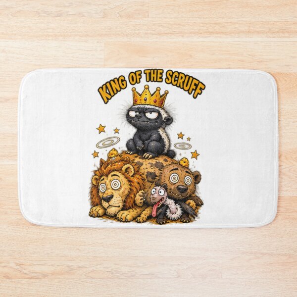 Item preview, King Of The Scruff Honey Badger designed and sold by paintingnou.