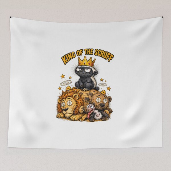 Item preview, King Of The Scruff Honey Badger designed and sold by paintingnou.
