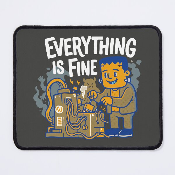 Item preview, Everything Is Fine Frankenstein Sarcastic Funny Halloween designed and sold by CamaleonDesigns.