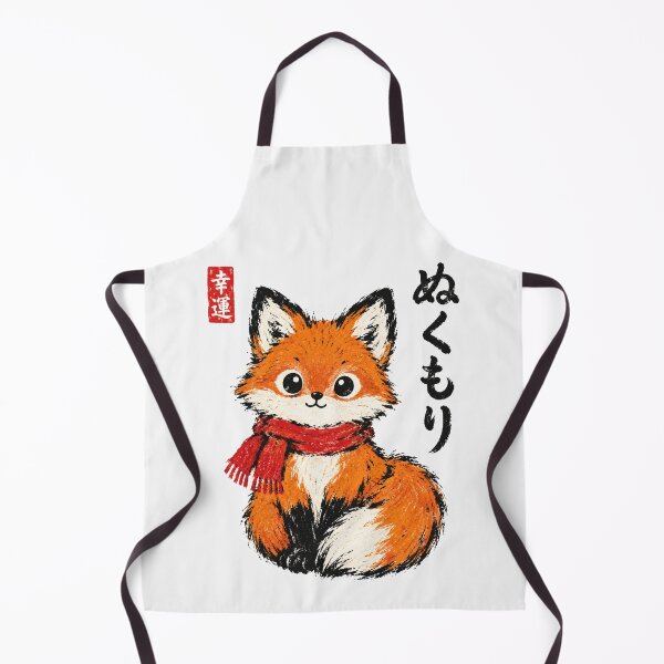 Item preview, Nukumori Warmth Cute Fox Red Scarf Japanese Simple Art designed and sold by Yellowriversss.