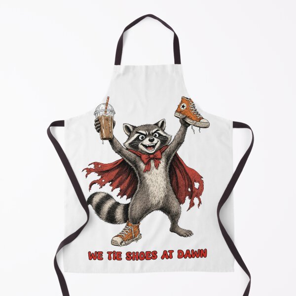 Item preview, We Tie Shoes At Dawn funny raccoon designed and sold by TeeARTHY.