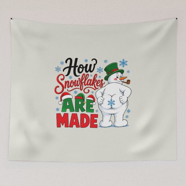 Item preview, How Snowflakes are Made Snowman, Winter Holiday Snowman Gift designed and sold by MalwasBasket.