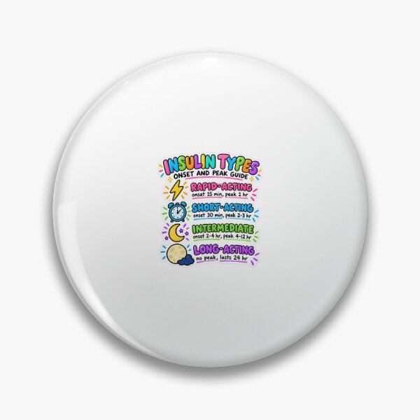 Item preview, Insulin Types Drawn Study Aid Nursing Student Sticker designed and sold by isokinetic.