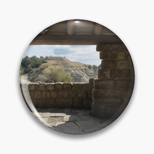 Item preview, Interior of River Bend Overlook shelter at Theodore Roosevelt National Park designed and sold by lisavonbiela.