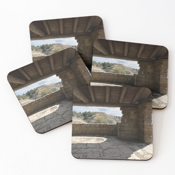 Item preview, Interior of River Bend Overlook shelter at Theodore Roosevelt National Park designed and sold by lisavonbiela.