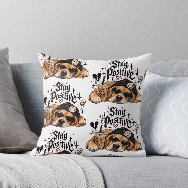 Item preview, Stay Positive Pup Dog designed and sold by FavePopCulture.