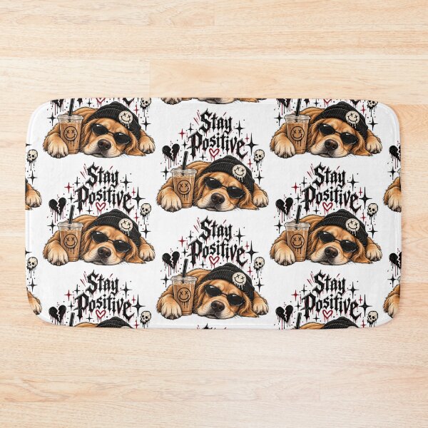 Item preview, Stay Positive Pup Dog designed and sold by FavePopCulture.