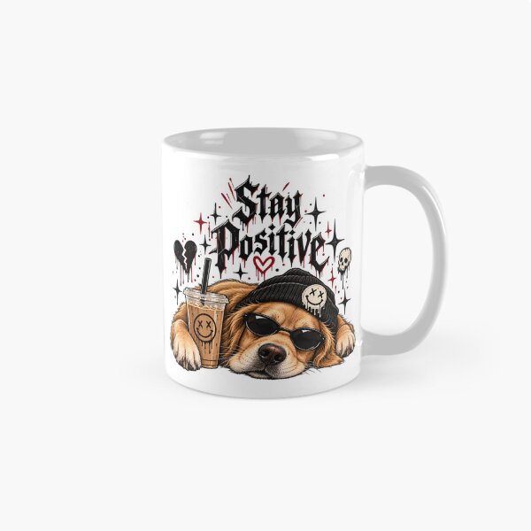 Item preview, Stay Positive Pup Dog designed and sold by FavePopCulture.