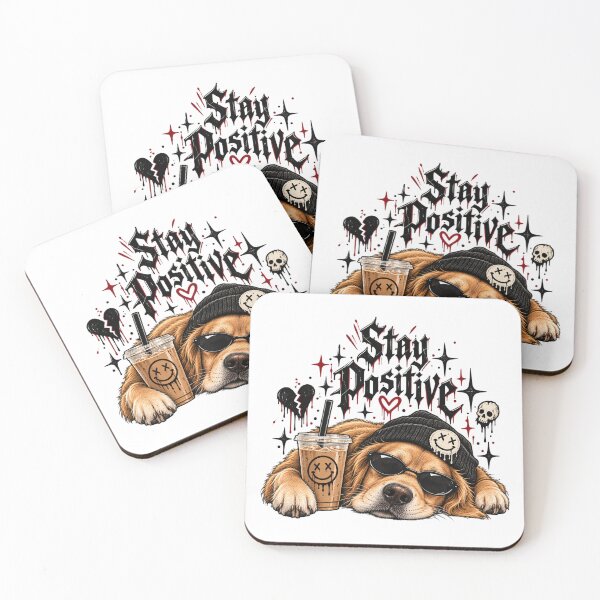 Item preview, Stay Positive Pup Dog designed and sold by FavePopCulture.