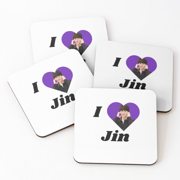 Item preview, I Heart Jin | BTS designed and sold by keysfandomfinds.