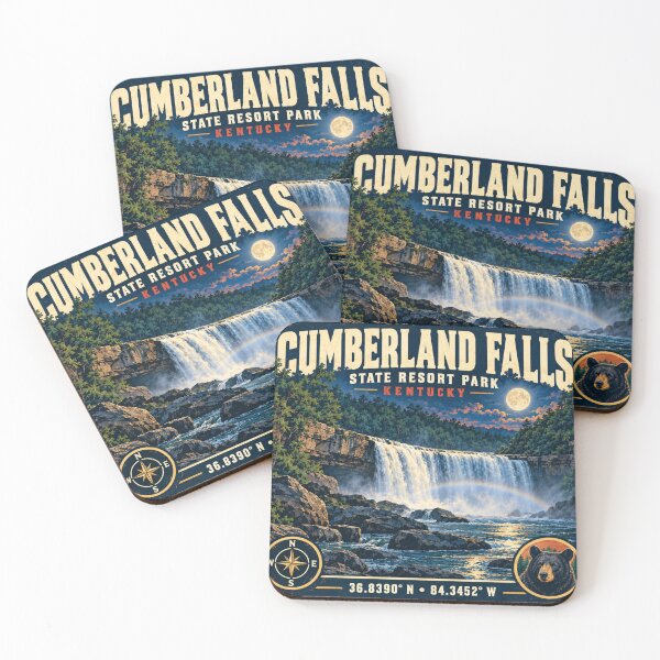 Item preview, Cumberland Falls Moonbow Retro Travel Sticker designed and sold by naturalsurvival.