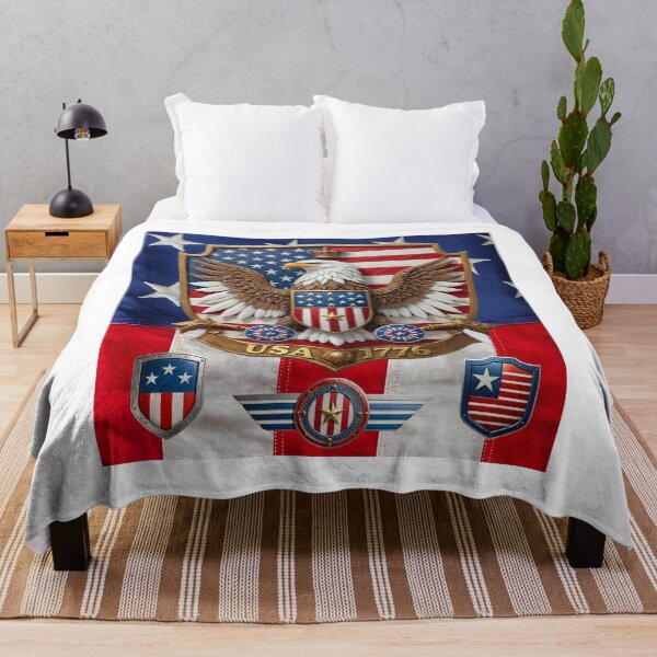 Item preview, Custom USA Bald Eagle 1776 Crest Flag designed and sold by Way Way Cool.