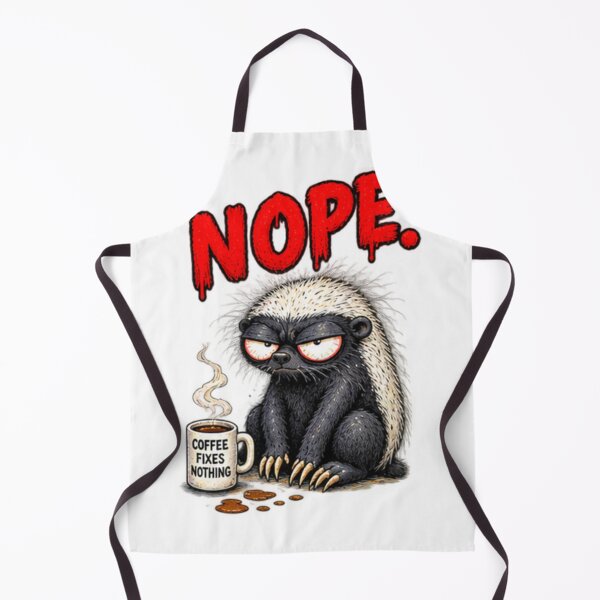 Item preview, Nope Coffee Fixes Nothing Honey Badger designed and sold by paintingnou.