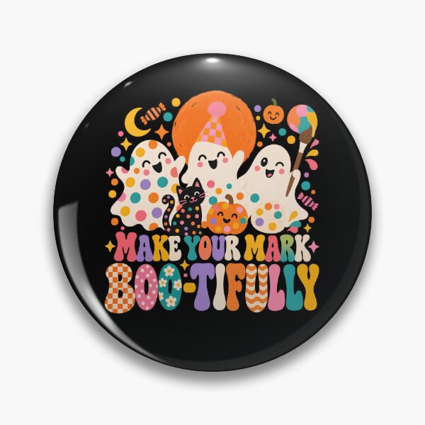 Item preview, Halloween Ghosts with BOO-TIFUL Lettering Dot Day and Colorful Halloween Characters designed and sold by MKCREAS.