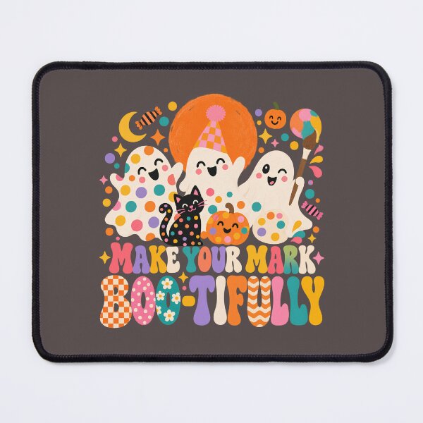 Item preview, Halloween Ghosts with BOO-TIFUL Lettering Dot Day and Colorful Halloween Characters designed and sold by MKCREAS.