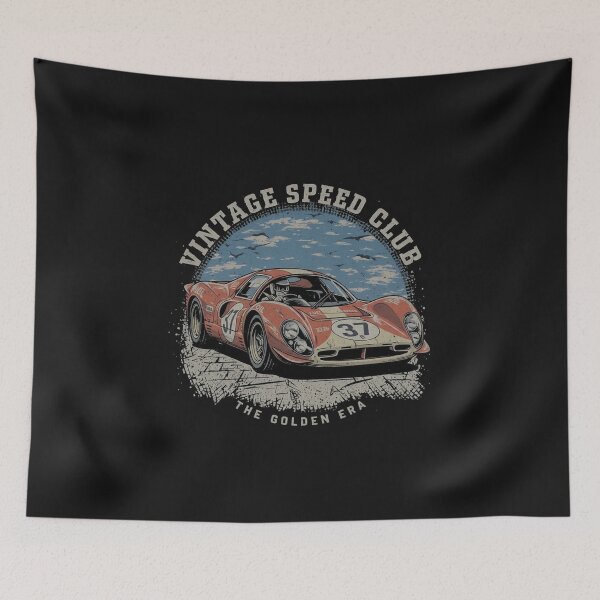 Item preview, The Golden Era Retro Red Sports Car Art designed and sold by AgdBol.
