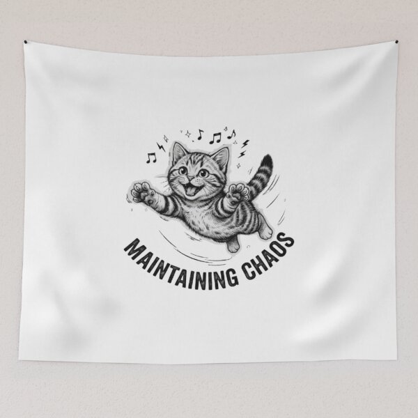 Item preview, Cute Chaotic Pouncing Tabby Kitten designed and sold by PrintforDesign.