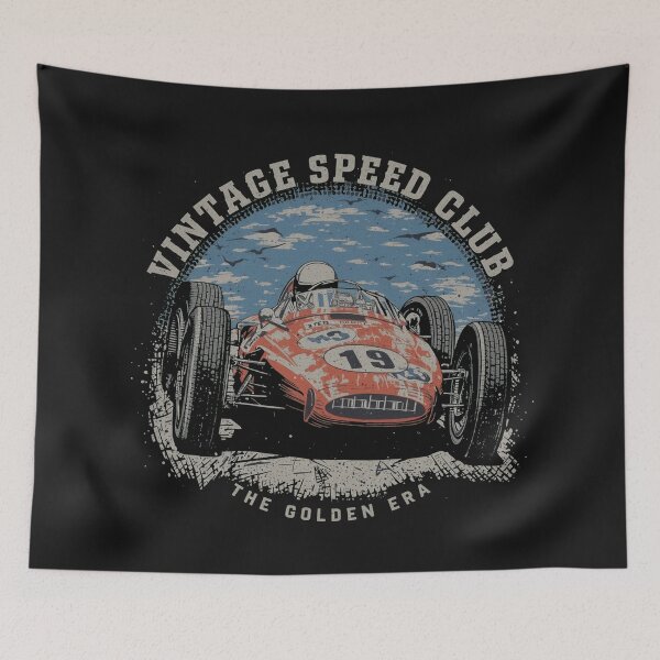 Item preview, The Golden Era Retro Red Grand Prix Illustration designed and sold by AgdBol.