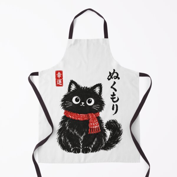 Item preview, Nukumori Warmth Fluffy Black Cat Japanese Simple Art designed and sold by Yellowriversss.