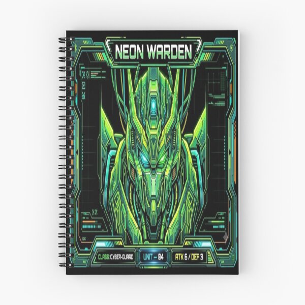 Item preview, Neon Warden Cyber Guard - Acid Green Mecha TCG Playmat designed and sold by FABIOLART.